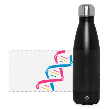 The structure of a DNA molecule - Panoramic Thermal Bottle 500 ml - black - Front