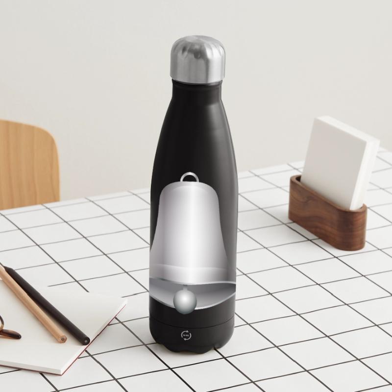 große silberfarbene Kirchen Glocke oder Glöckchen Panorama Isolierflasche 500 ml