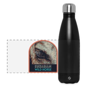 Œil de cheval en gros plan – Art expressif - Gourde isotherme panoramique 500 ml - noir - Devant