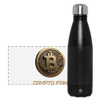Bitcoin 3D Cryptocurrency - Panoramic Thermal Bottle 500 ml - black - Front