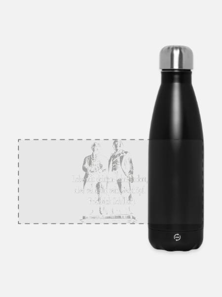 Friedrich Schiller Zitat - Panorama Isolierflasche 500 ml - Schwarz