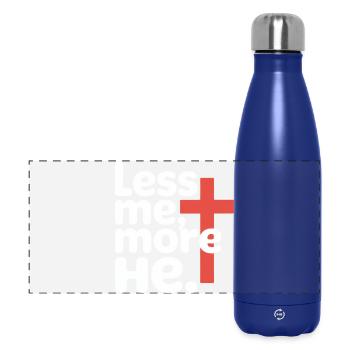 Moins moi plus Il Foi chrétienne - Gourde isotherme panoramique 500 ml - bleu foncé  - Devant