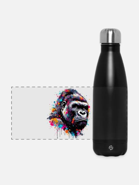 Gorilla - Panorama Isolierflasche 500 ml - Schwarz