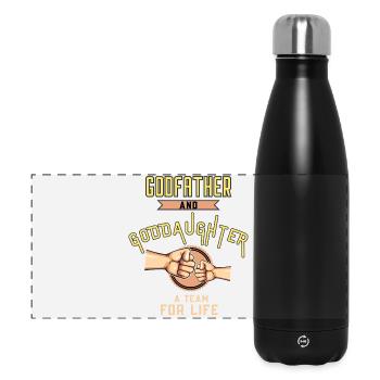 Lien parrain-filleule-filleule - Gourde isotherme panoramique 500 ml - noir - Devant