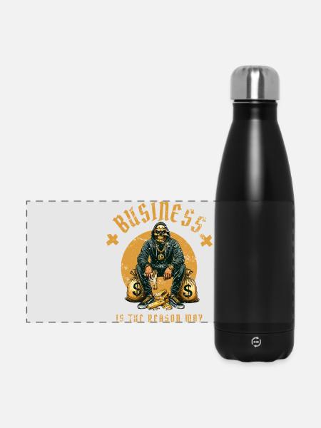 Gangster Leben - Panorama Isolierflasche 500 ml - Schwarz