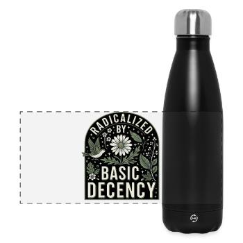 Radicalized by Basic Decency Statement Shirt - Panorama Isolierflasche 500 ml - Schwarz - Vorne