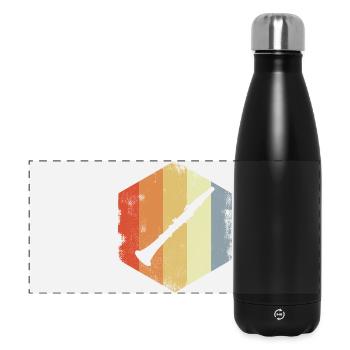 Vintage Clarinet Drawing - Panoramic Thermal Bottle 500 ml - black - Front