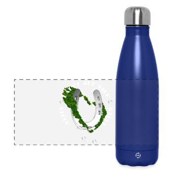 Naturinspiriertes Hufeisen mit Klee - Panorama Isolierflasche 500 ml - Dunkelblau  - Vorne