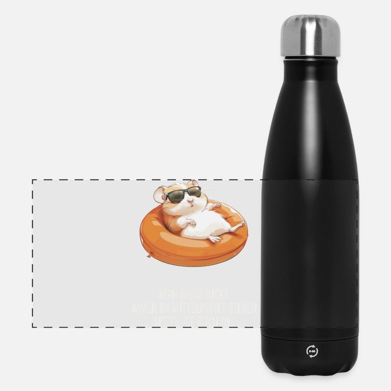 Non devi essere sempre al centro dell'attenzione - Borraccia termica panoramica 500 ml - nero