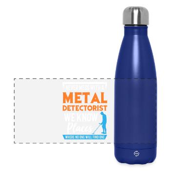 Metal Detectorist - Panoramic Thermal Bottle 500 ml - dark blue  - Front