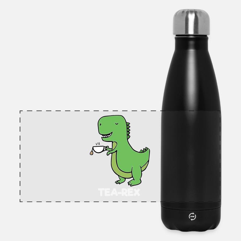 Dinosaurier - TEAREX - Panorama Isolierflasche 500 ml - Schwarz