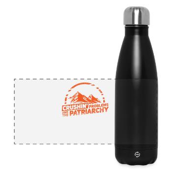 Cadeau grimpeur rocher escalade - Gourde isotherme panoramique 500 ml - noir - Devant