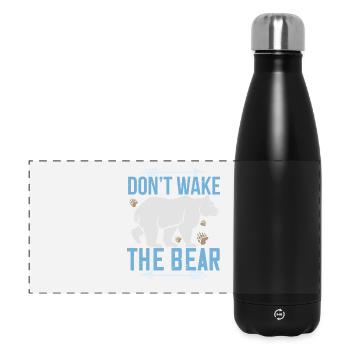 Nicht den Bären wecken Design - Panorama Isolierflasche 500 ml - Schwarz - Vorne