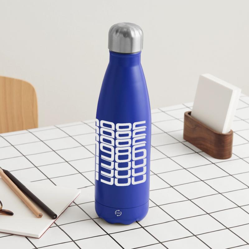1986 Stack Digits Pattern Panoramic Thermal Bottle 500 ml