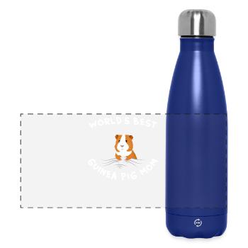 Guinea Pig Mom Meerschweinchen Mama Tier Liebe Süß - Panorama Isolierflasche 500 ml - Dunkelblau  - Vorne