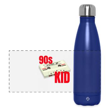 90s Vibe Mixtape Kassette Motto Party 90er - Panorama Isolierflasche 500 ml - Dunkelblau  - Vorne