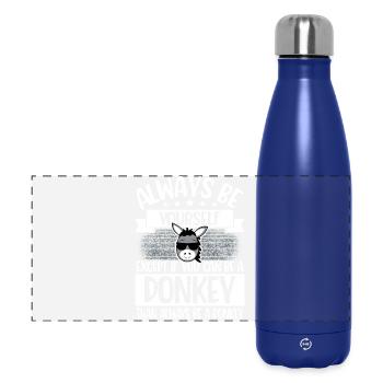 Esel - Panorama Isolierflasche 500 ml - Dunkelblau  - Vorne