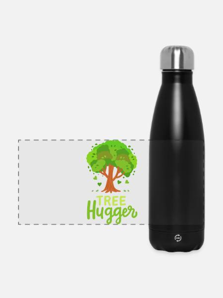 Baum Wald Baumpfleger - Panorama Isolierflasche 500 ml - Schwarz
