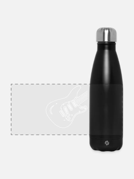 Gitarre - Panorama Isolierflasche 500 ml - Schwarz