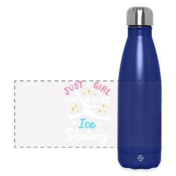 Eislaufen Eisläufer - Panorama Isolierflasche 500 ml - Dunkelblau  - Vorne