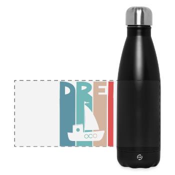 3 Jahre Kindergeburtstag - Panorama Isolierflasche 500 ml - Schwarz - Vorne