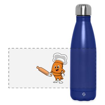 Rouleau à pâtisserie de pain - Gourde isotherme panoramique 500 ml - bleu foncé  - Devant