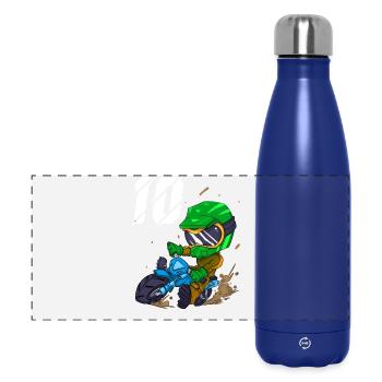 10 years Motocross 10th birthday - Panoramic Thermal Bottle 500 ml - dark blue  - Front
