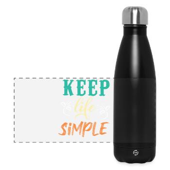 Keep Life Simple Motivational Design - Panoramic Thermal Bottle 500 ml - black - Front