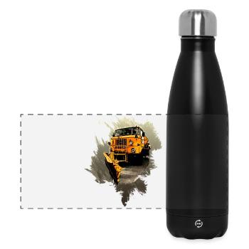 W50 Straßenräumfahrzeug Winterdienst DDR - Panorama Isolierflasche 500 ml - Schwarz - Vorne