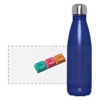 Computer Nerd - Panoramic Thermal Bottle 500 ml - dark blue  - Front