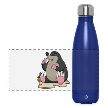 Mole Singer Chant au micro - Gourde isotherme panoramique 500 ml - bleu foncé  - Devant