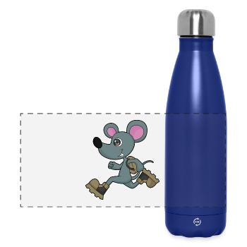 Mouse Jogger Jogging Sport - Gourde isotherme panoramique 500 ml - bleu foncé  - Devant