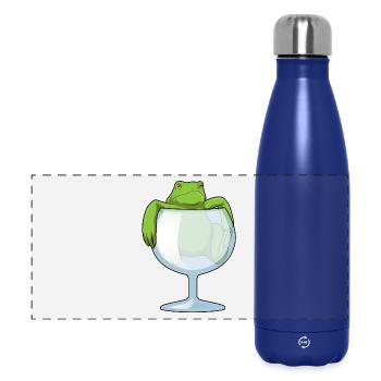 Frosch Weinglas - Panorama Isolierflasche 500 ml - Dunkelblau  - Vorne