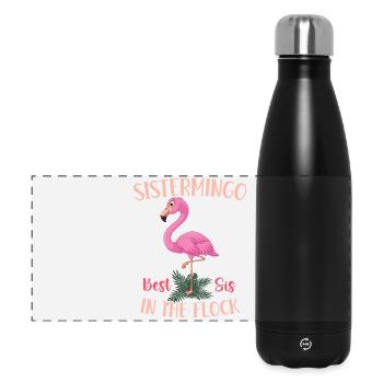 Best Sis In The Flock Sistermingo - Panorama Isolierflasche 500 ml - Schwarz - Vorne