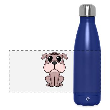 Mops Hund Hundebesitzer - Panorama Isolierflasche 500 ml - Dunkelblau  - Vorne