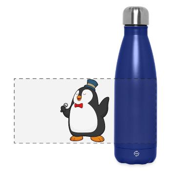 Chant du micro Penguin Singer - Gourde isotherme panoramique 500 ml - bleu foncé  - Devant