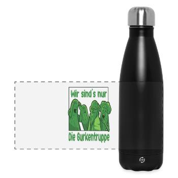 Gurkentruppe Verlierer Gruppe Club Team Mannschaft - Panorama Isolierflasche 500 ml - Schwarz - Vorne