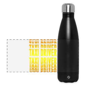Design de chauffeur de taxi - Gourde isotherme panoramique 500 ml - noir - Devant