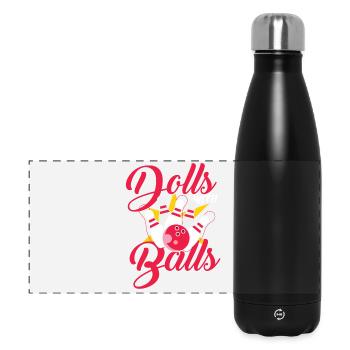 Dolls with balls bowling - Panorama Isolierflasche 500 ml - Schwarz - Vorne