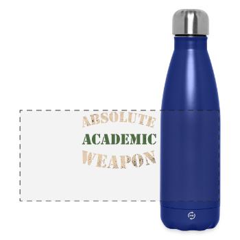 Studenten Absolute Academic Weapon - Panorama Isolierflasche 500 ml - Dunkelblau  - Vorne