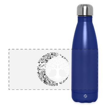 Tree of Life Cresent Moon Phases Mandala Yoga - Panorama Isolierflasche 500 ml - Dunkelblau  - Vorne