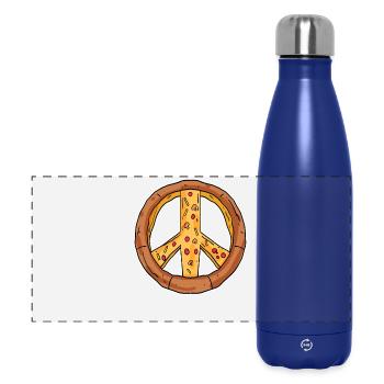 Peace Pizza Frieden - Panorama Isolierflasche 500 ml - Dunkelblau  - Vorne