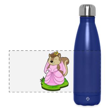 Squirrel Bridal Veil Wedding - Panoramic Thermal Bottle 500 ml - dark blue  - Front