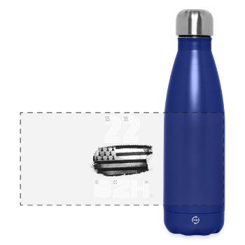 Bretagne BZH-numéro département Breton - Gourde isotherme panoramique 500 ml - bleu foncé  - Devant