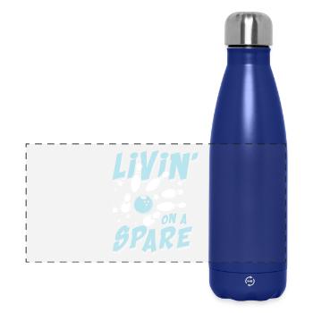 Livin on a spare - Panorama Isolierflasche 500 ml - Dunkelblau  - Vorne