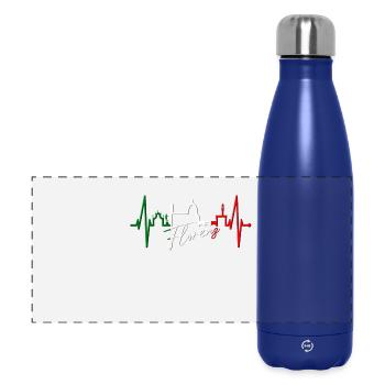 Florenz Skyline Italien Herzschlag I Love Firenze - Panorama Isolierflasche 500 ml - Dunkelblau  - Vorne
