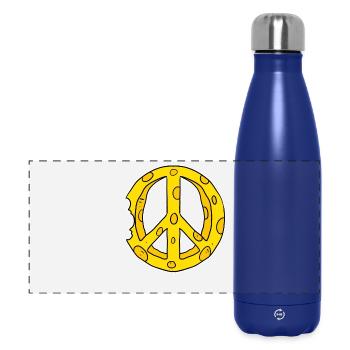 Käse Peace Frieden - Panorama Isolierflasche 500 ml - Dunkelblau  - Vorne