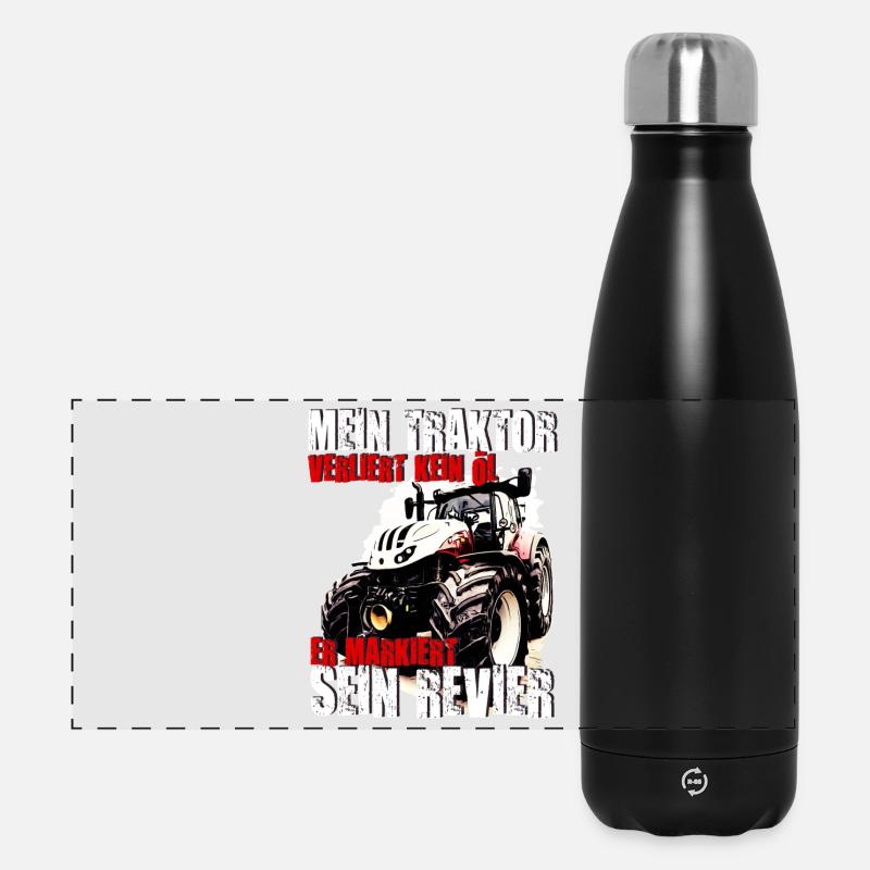 Steyr Tractor Saying - Panoramic Thermal Bottle 500 ml - black
