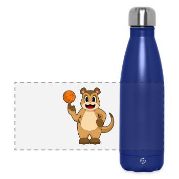 Erdmännchen Basketballspieler Basketball - Panorama Isolierflasche 500 ml - Dunkelblau  - Vorne