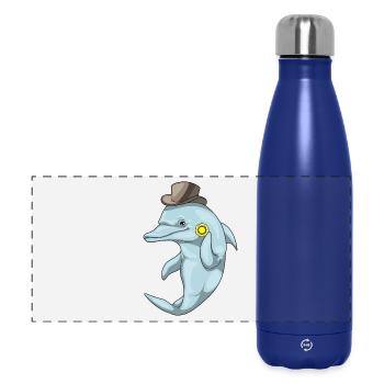 Dolphin Poker Jetons de Poker - Gourde isotherme panoramique 500 ml - bleu foncé  - Devant